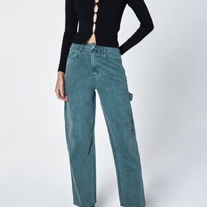 Anthropologie Unpublished High-Rise Relaxed Carpenter (Barrel) Jeans-Size 25